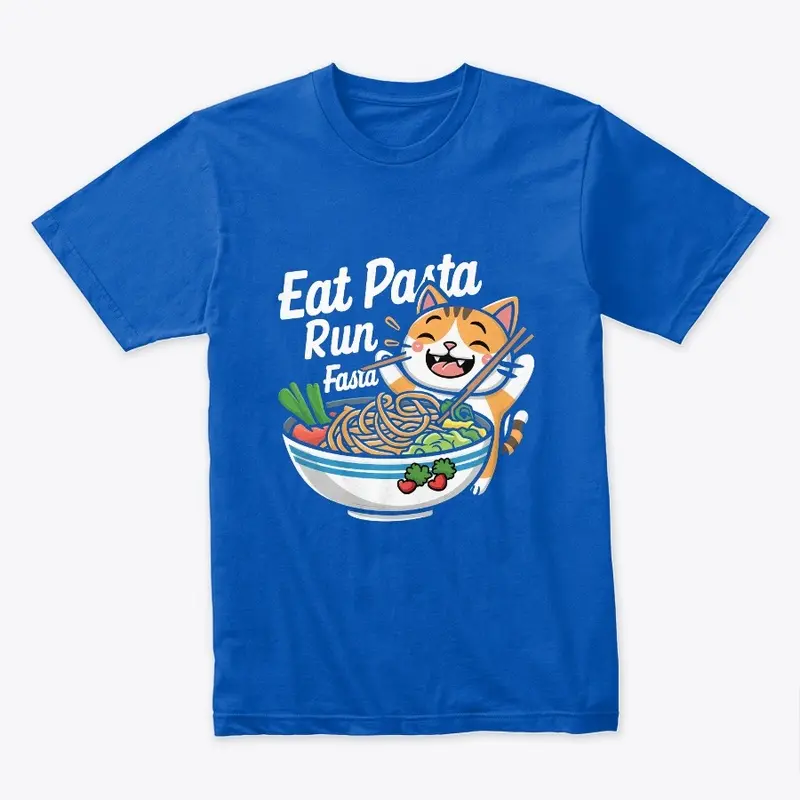 Eat Pasta Happy Cat Eats Pasta